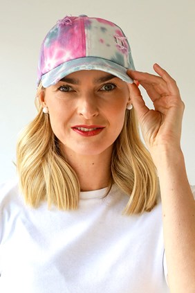 TIE DYE FRAY CAP